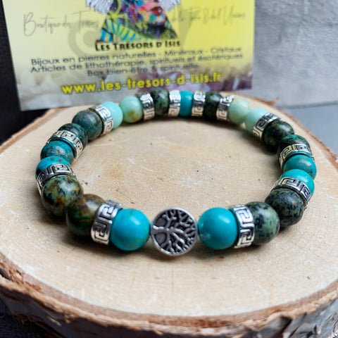 bracelet magie d'Egypte - Variations de turquoises