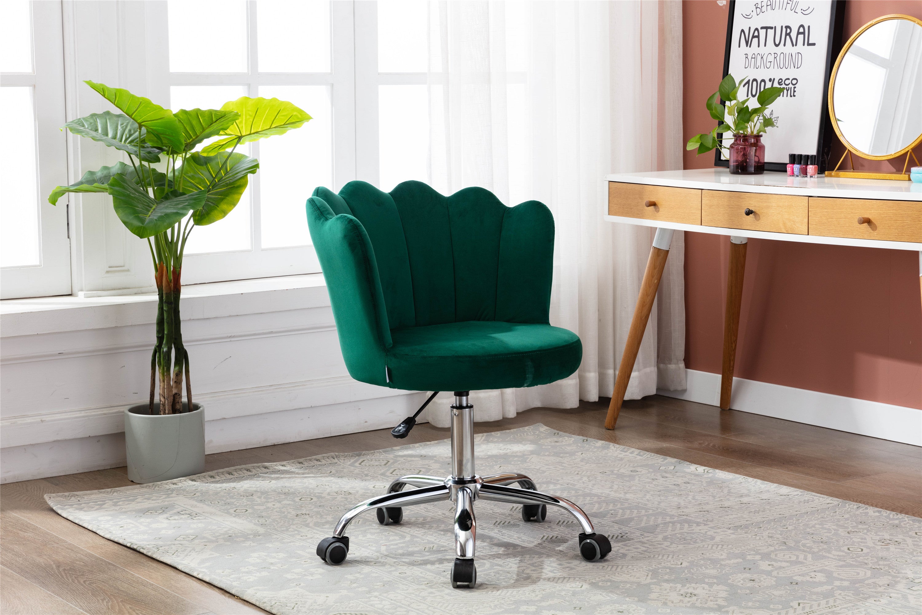 modern green desk chair