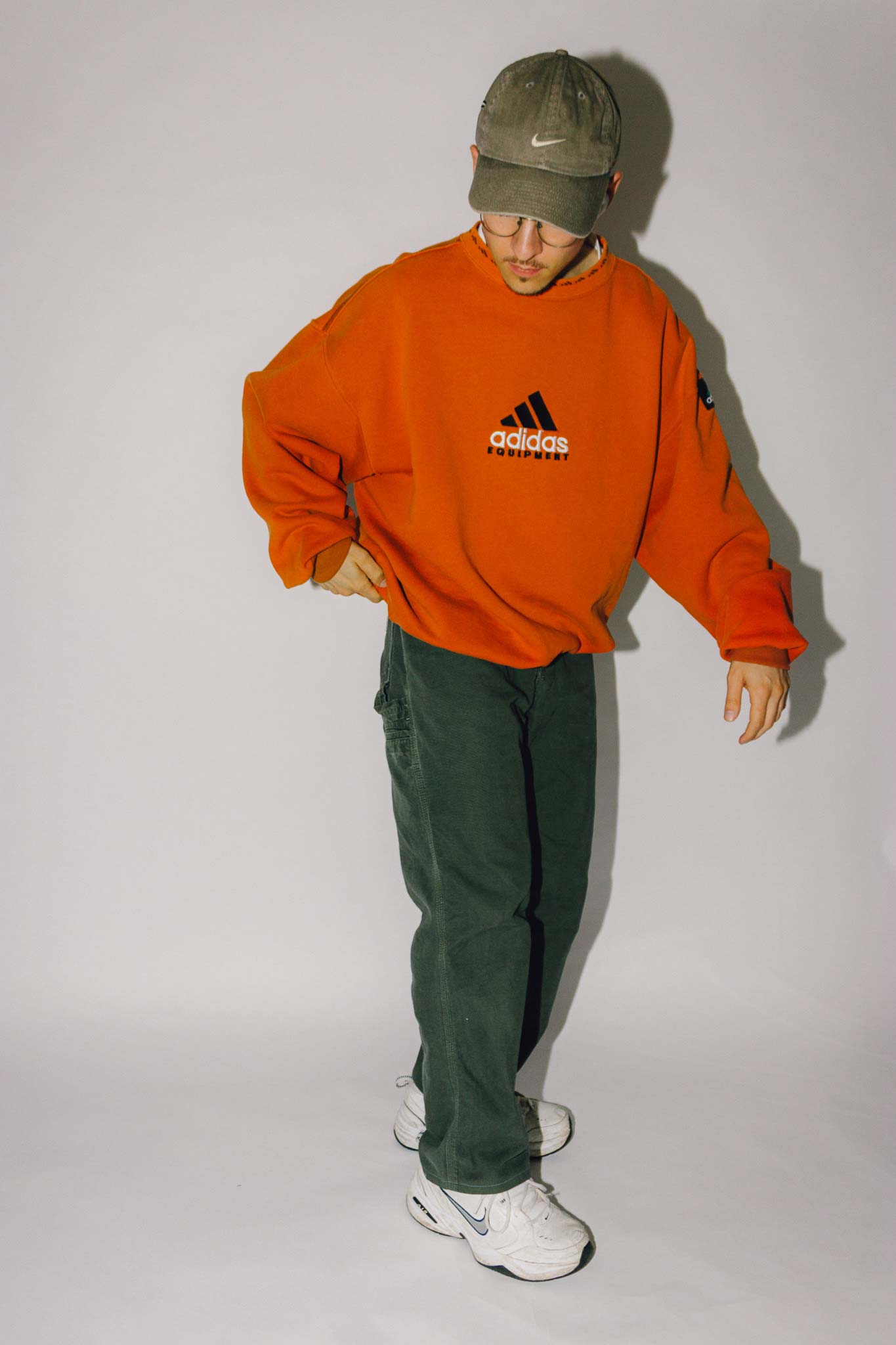 Vintage Adidas Equipment Pullover Orange