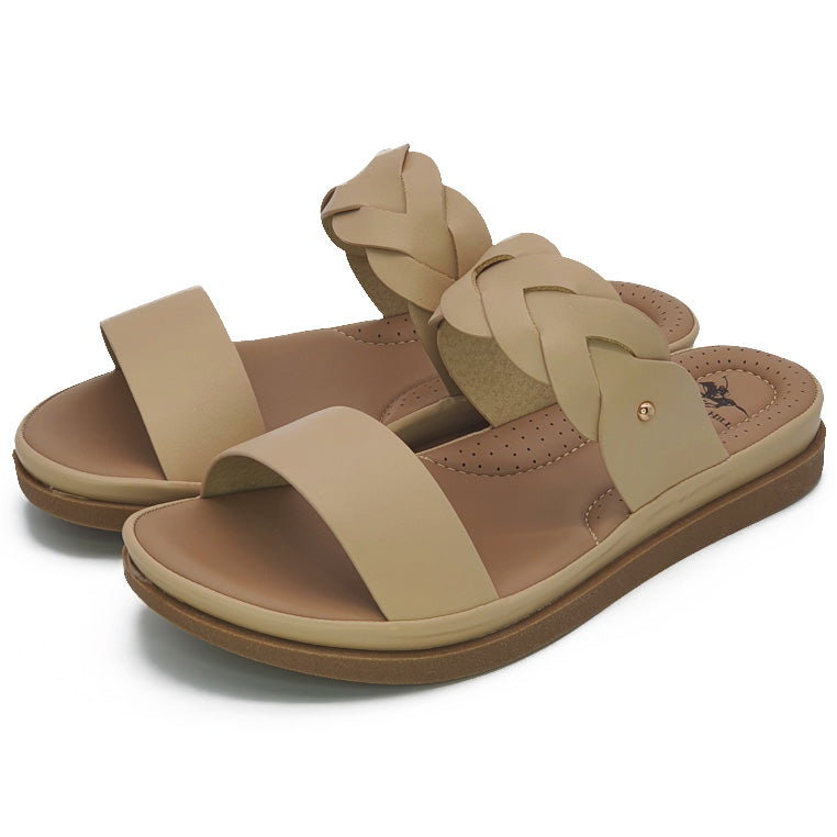 polo hill ladies lightweight cross strap wedge sandals