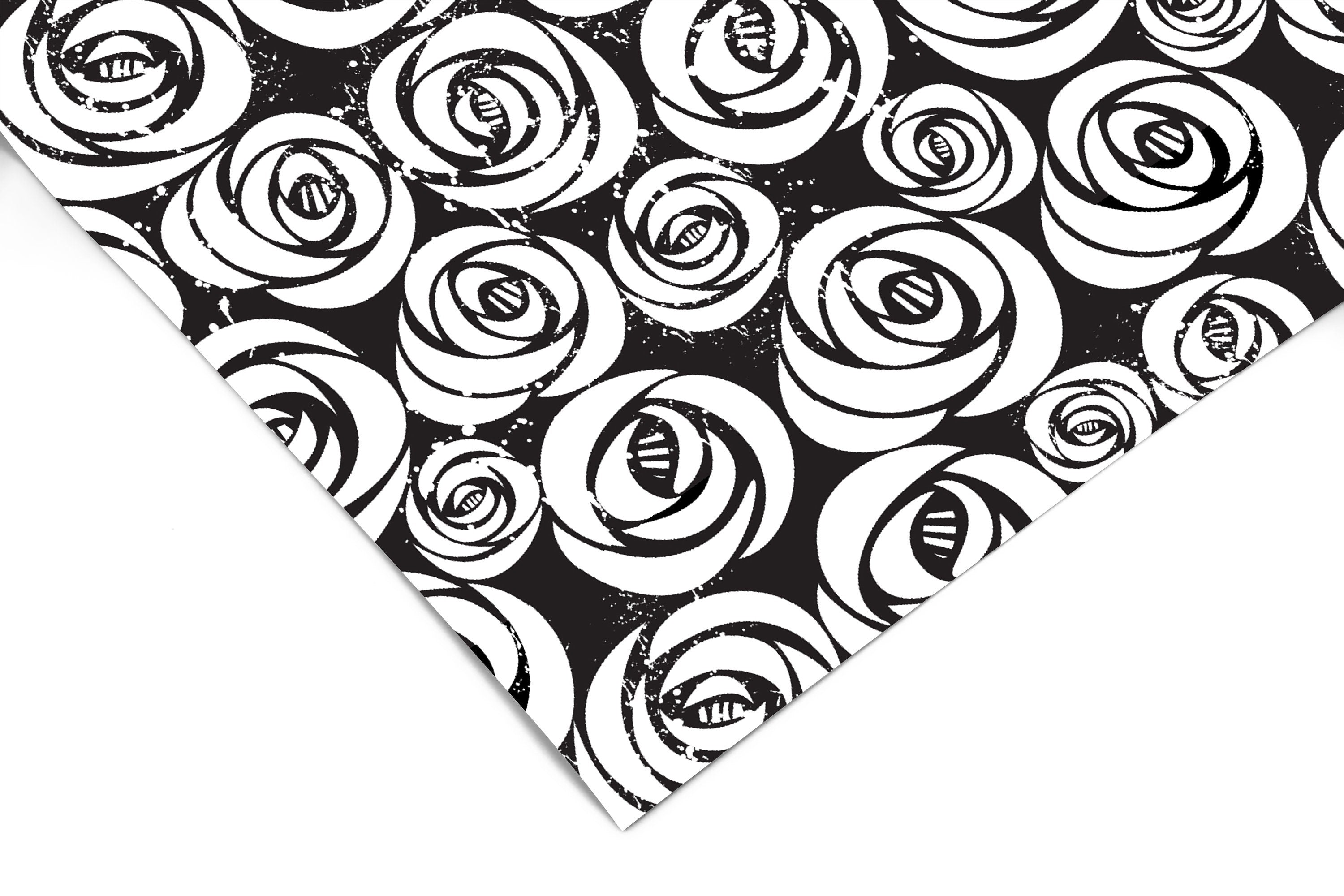 Black White Rose Contact Paper, Peel And Stick Wallpaper, Removable  Wallpaper, Shelf Liner, Drawer Liner