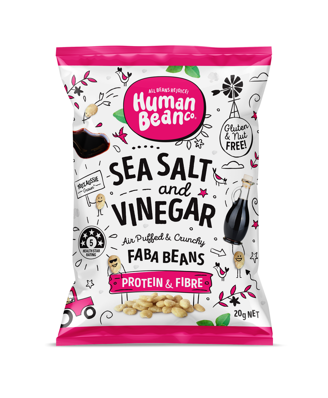 * Human Bean Co Sea Salt & Vinegar Faba Beans 20g