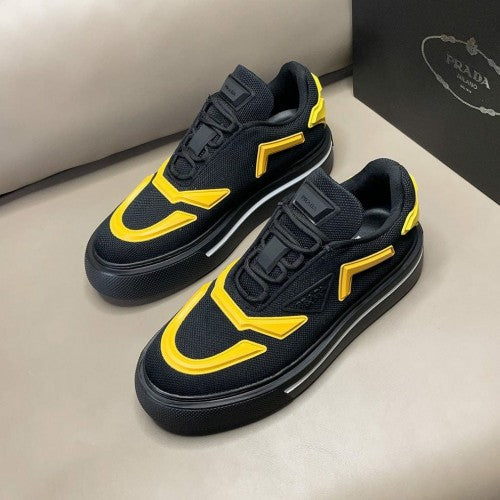 Prada Black Yellow Sneakers – FACTORY OUTLET