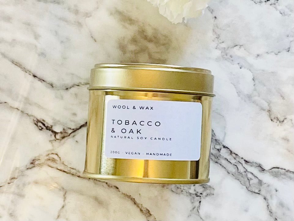 #tobacco_and_oak_travel_candle# - #wool_and_wax#