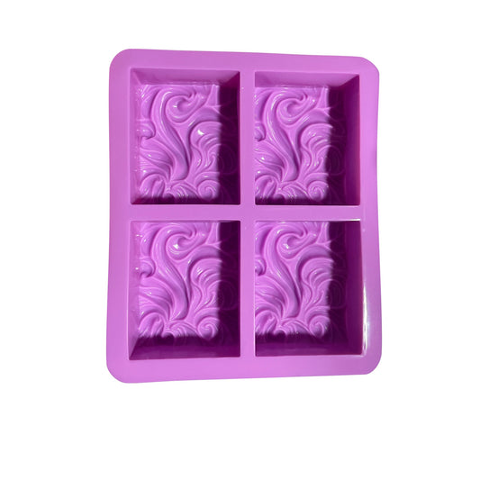 Pink Rectangular 6-Cavity Silicone Soap Mold – World of Aromas
