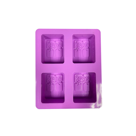 Pink Rectangular 6-Cavity Silicone Soap Mold – World of Aromas
