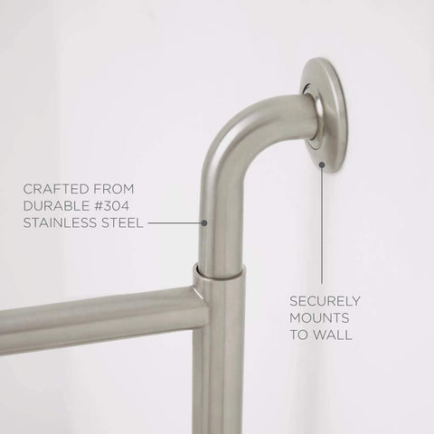 Bathroom Grab Bar Wall to Floor Swing Away Grab Bar