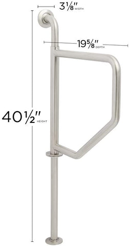 Bathroom Grab Bar Wall to Floor Swing Away Grab Bar