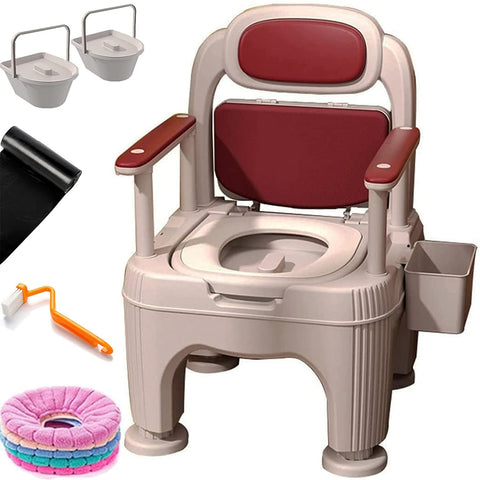 Bedside Commode Chair Portable Toilet With Adjustable Height