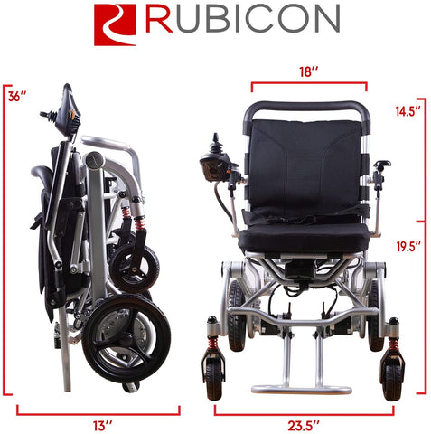 Lightweight Foldable Electric Wheelchair Compact Portable