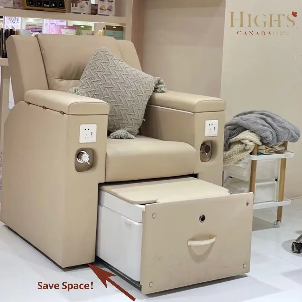 Pedicure Foot Spa Chair I Salon Chair with Tub Drawer