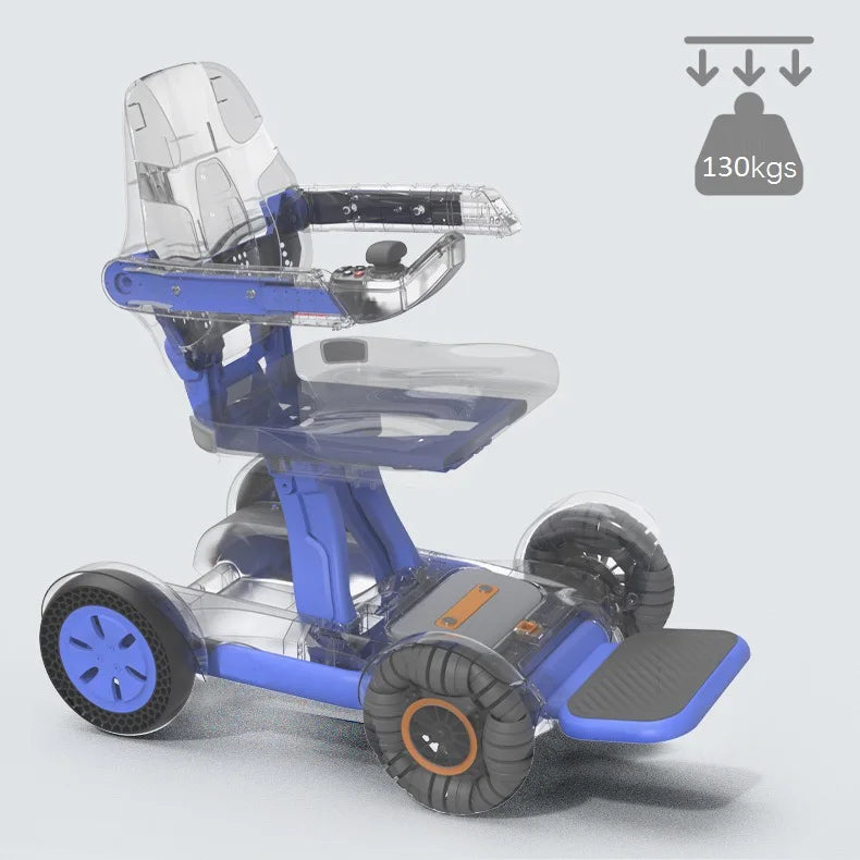 Electric Foldable Powered Wheelchair I 4-Wheeled Electric