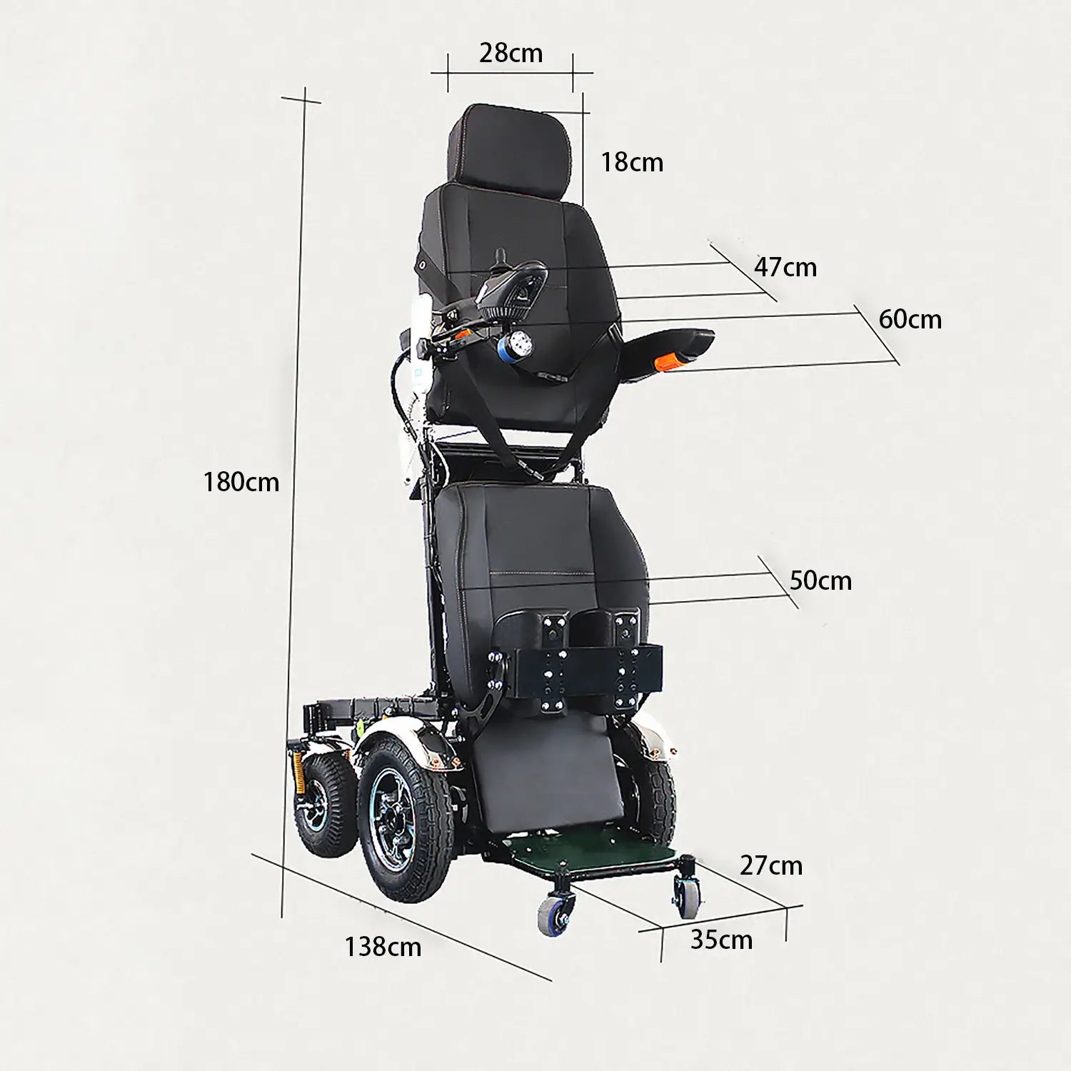 Meubon standing wheelchair Recline wheelchair Foldable power