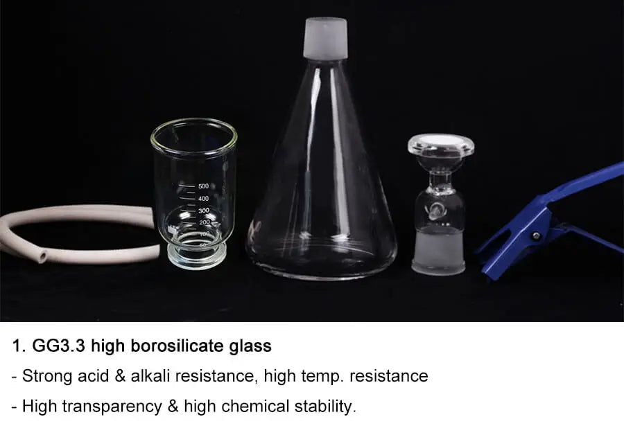 2L Laboratory Glassware Solvent Filtration Apparatus Solvent Filtration Assembly Glass Filtration Vacuum Apparatus