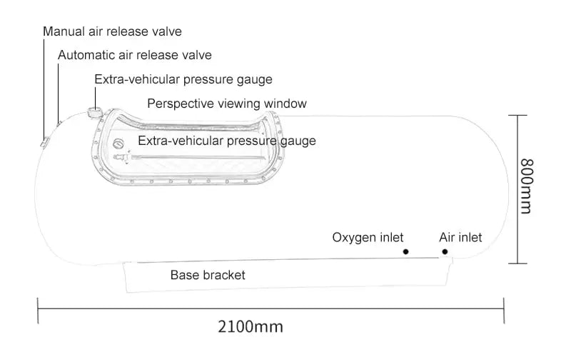 Home Hyperbaric Oxygen Chamber with Oxygen Generator 3ata