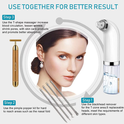 Electric Acne Tool Set USB Charging Blackhead Remover Pore