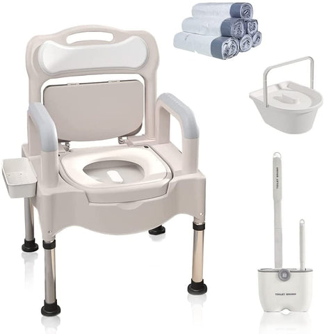 Portable Home Bedside Commode Chair I Adult Potty Chair for