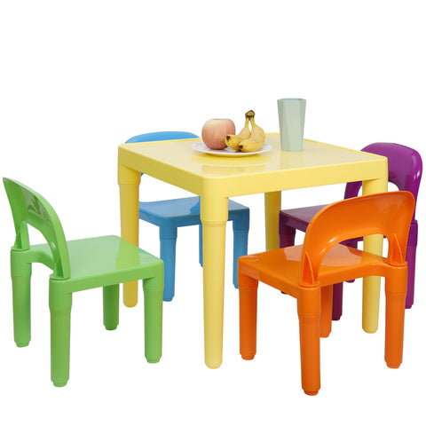 Kids Table and Chairs Play Set for 4 kids I Meubon