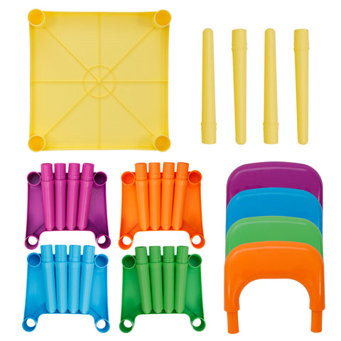 Kids Table and Chairs Play Set for 4 kids I Meubon