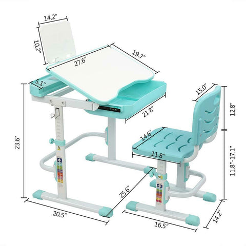 Kids Table and Chair Set Height Adjustable Kids Study