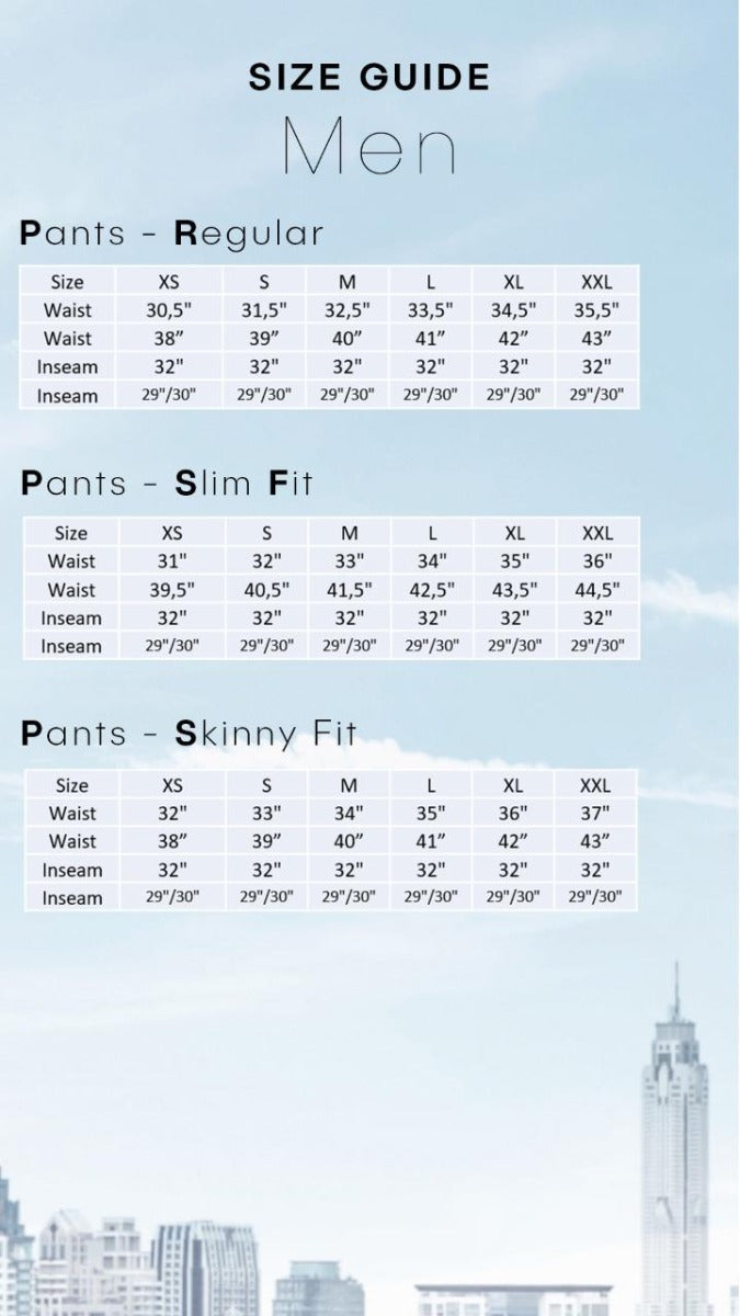 Pants Size Conversion Charts + Sizing Guides for Men & Women