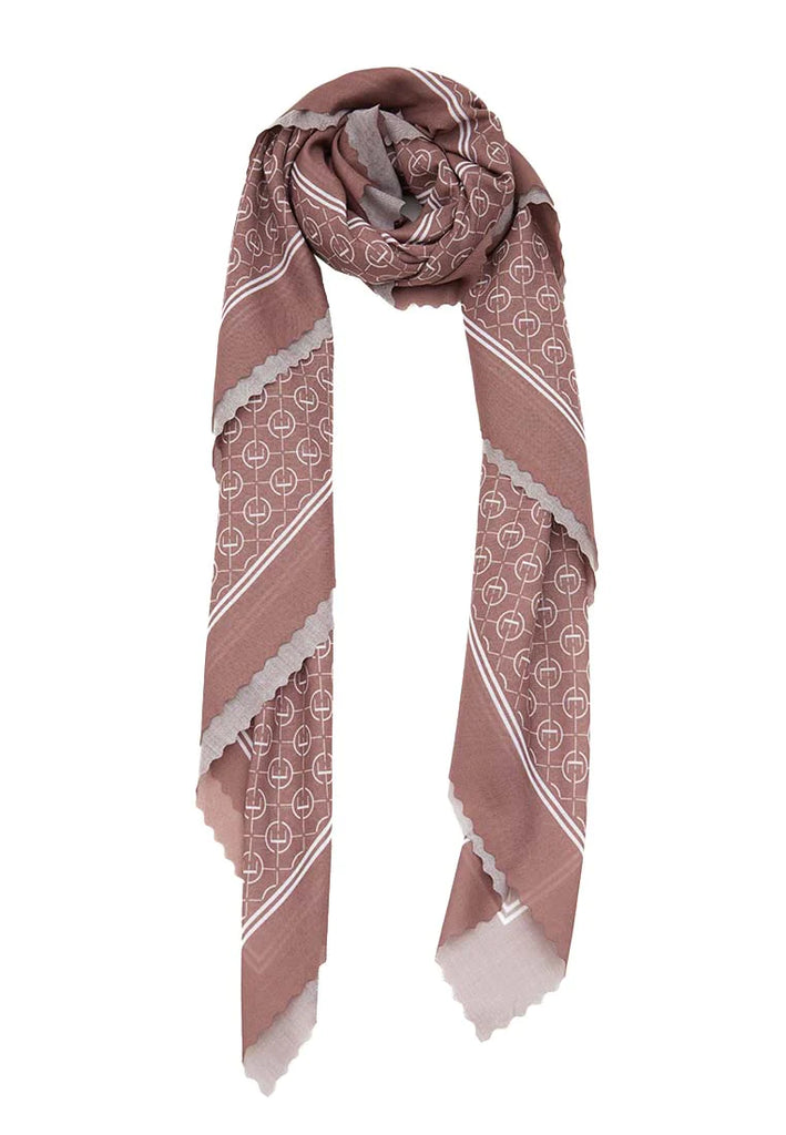 Printed Brown Monogram Scarf – EXECUTIVE