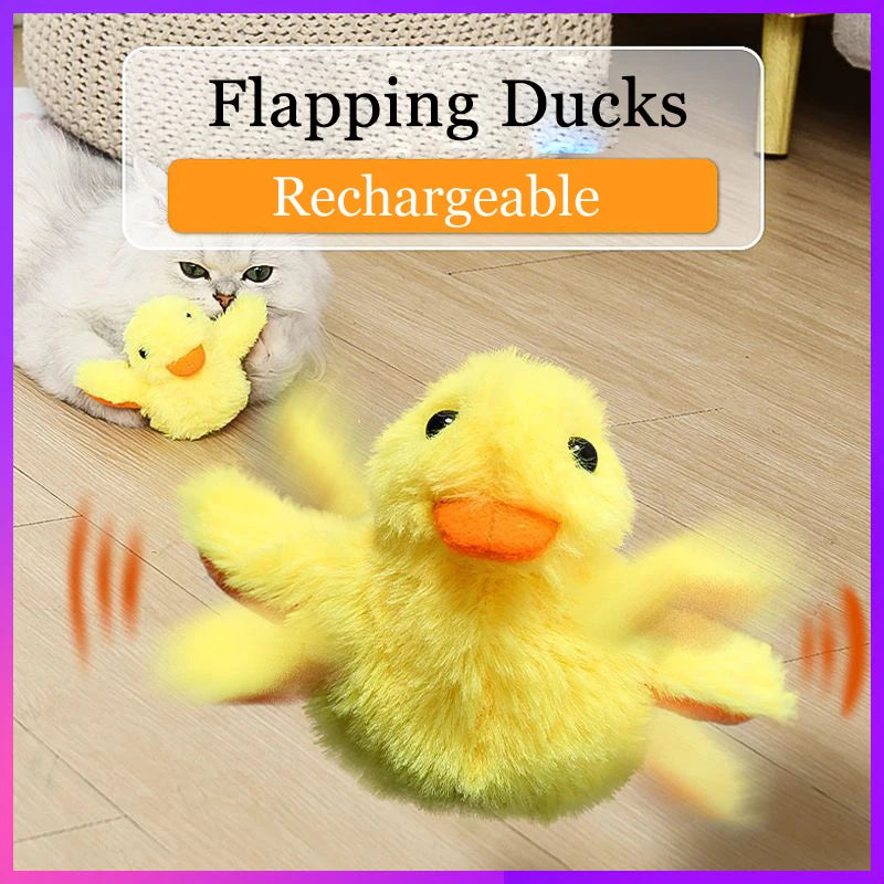 Flapping Duck Interactive Electric Cat Toy With Catnip Vibration Sensor