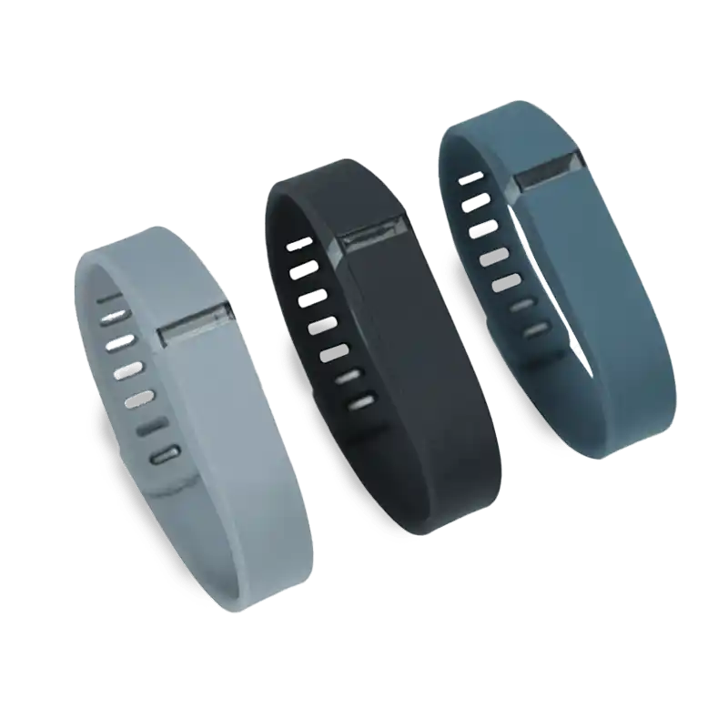 3-Pack Fitbit Flex Watch Band Set (Grey/Black/Teal)