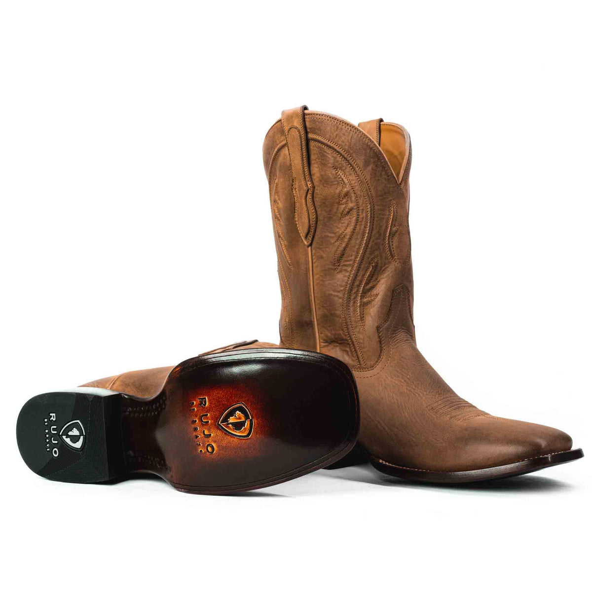 Leather bottom sales cowboy boots