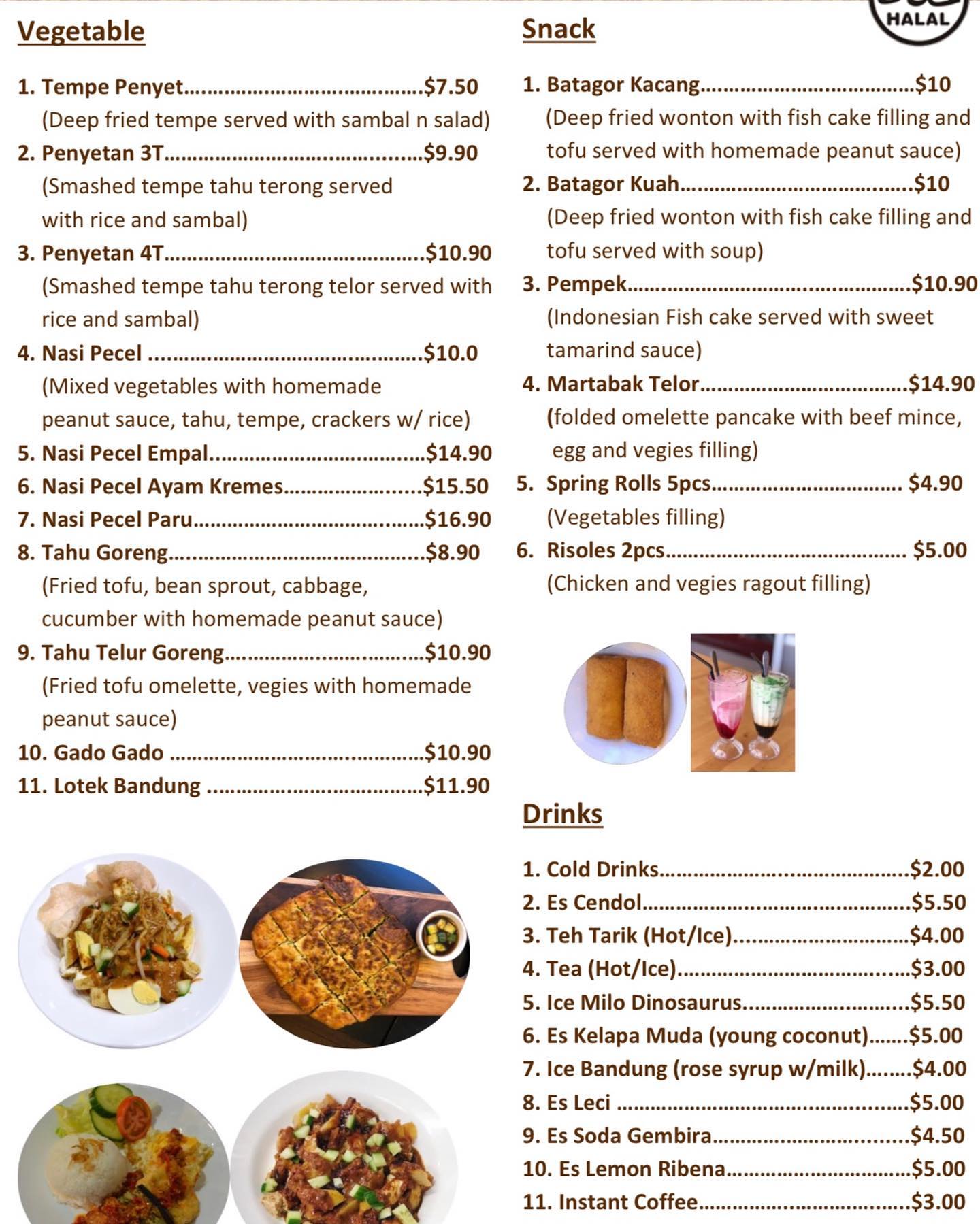 Dapur Van Java Menu Page 3