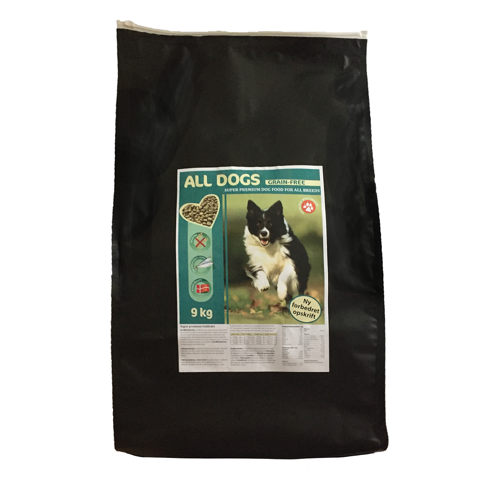 Se ALL DOGS Grain-free - 9 kg - Super premium foder hos Petnet - kvalitets dyreartikler