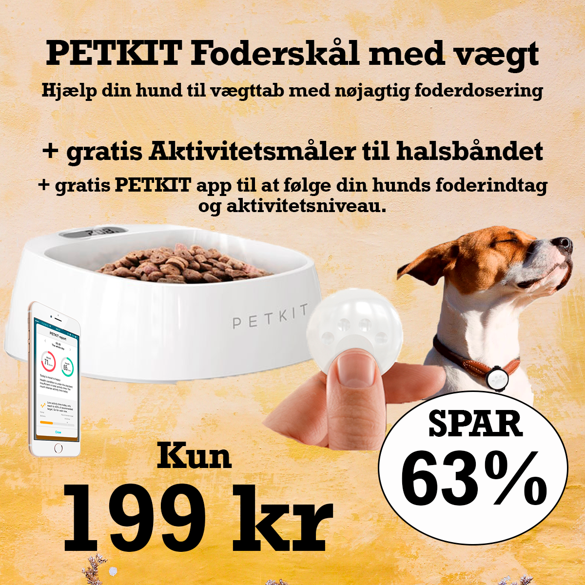 Billede af PETKIT foderskål med vægt + gratis Aktivitetstracker til halsbåndet + gratis Petkit app