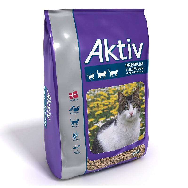 Billede af AKTIV Kat - 15 kg - Premium foder