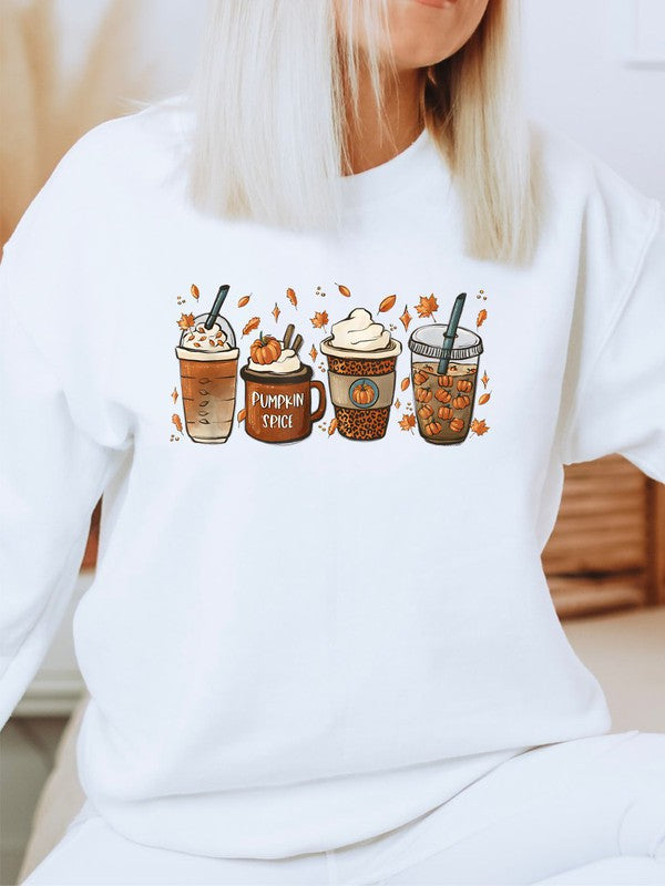 4 Pumpkin Spice Latte Mix CrewNeck Sweatshirt