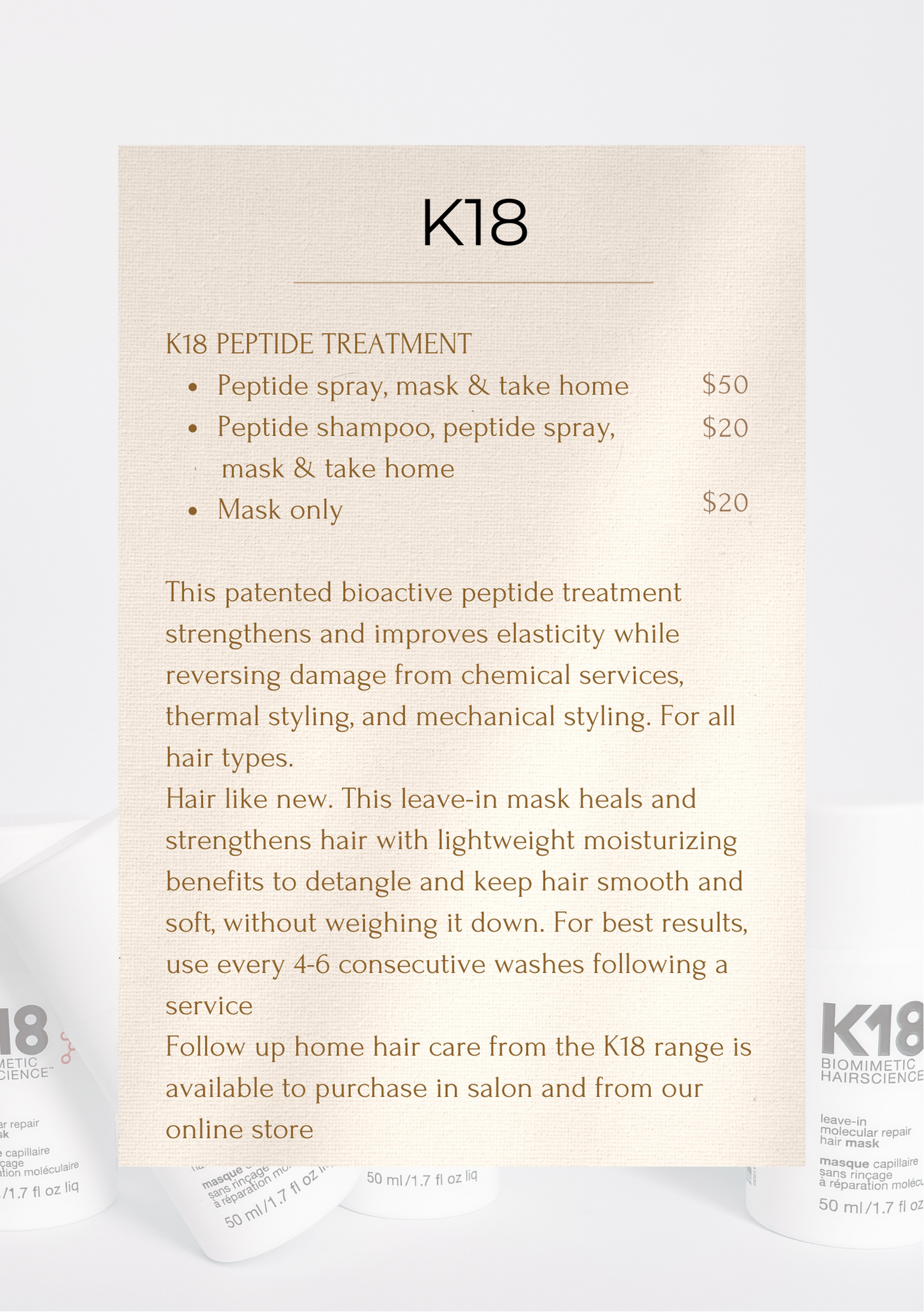 K18, K18 Salon, K18 treatment, K18 Shampoo, K18 peptide 
