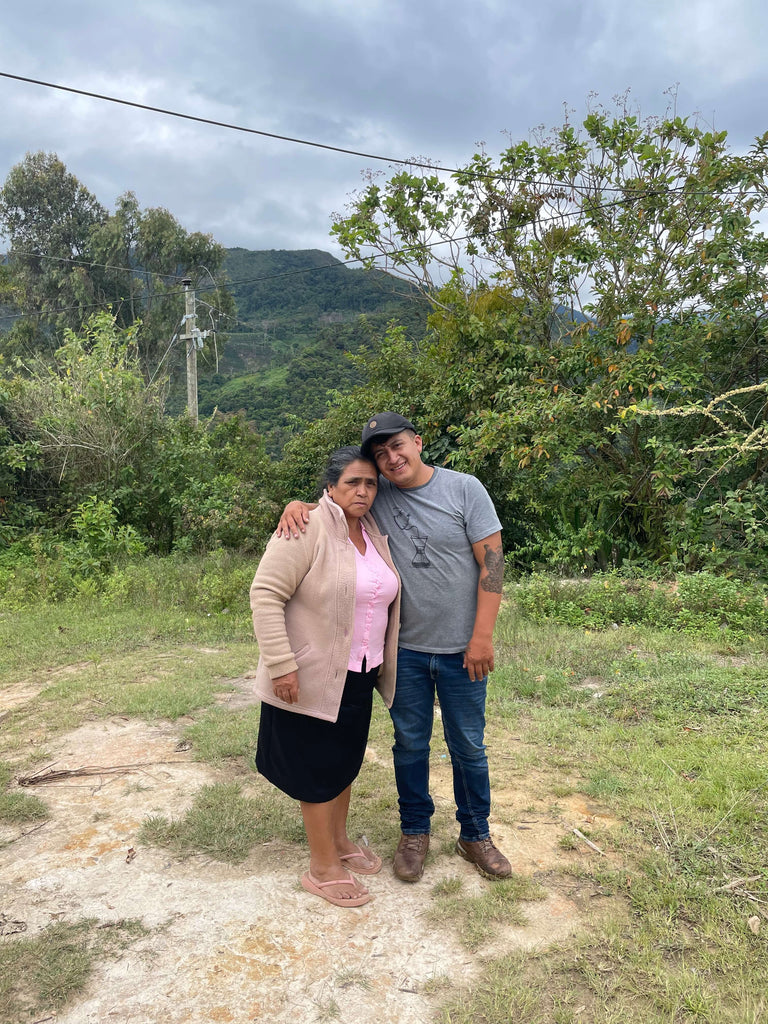 Ebert and his mother at Finca Artemira