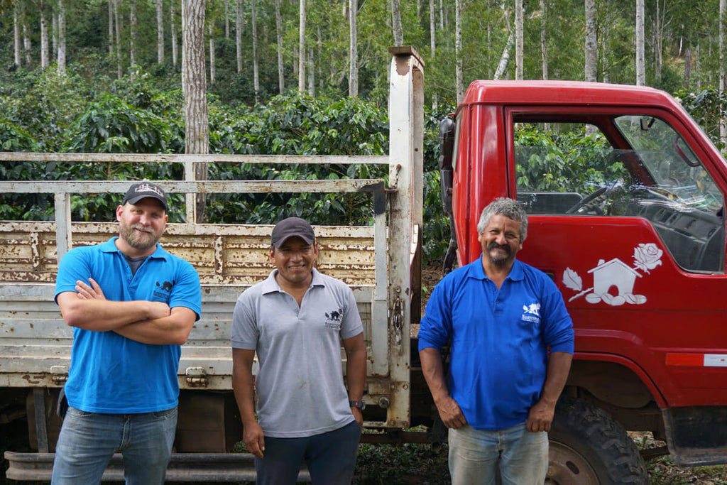 Mark Bolliger and team at Finca Rosenheim in Villa Rica Peru