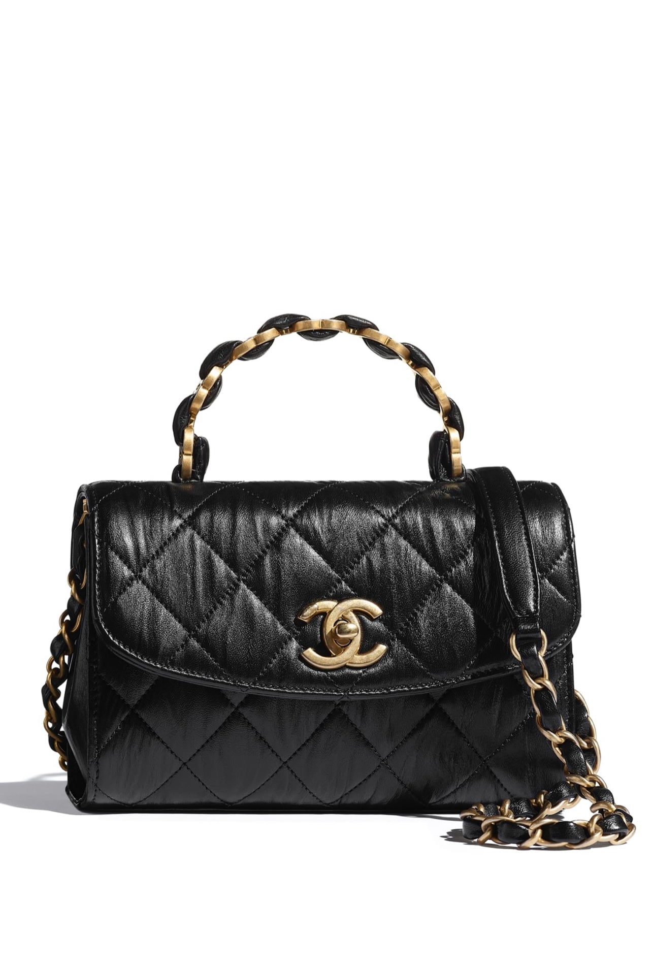 chanel crumpled lambskin