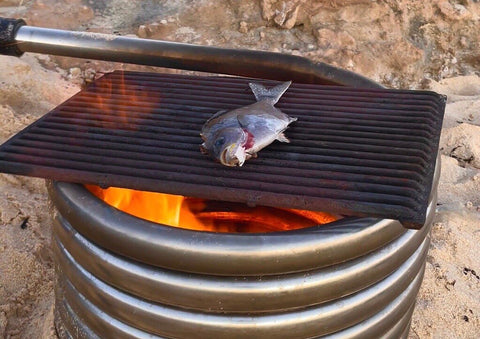 wood fired hot tub bbq grill