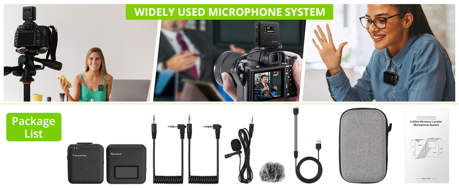 LiNKFOR Wireless Lavalier Microphone System