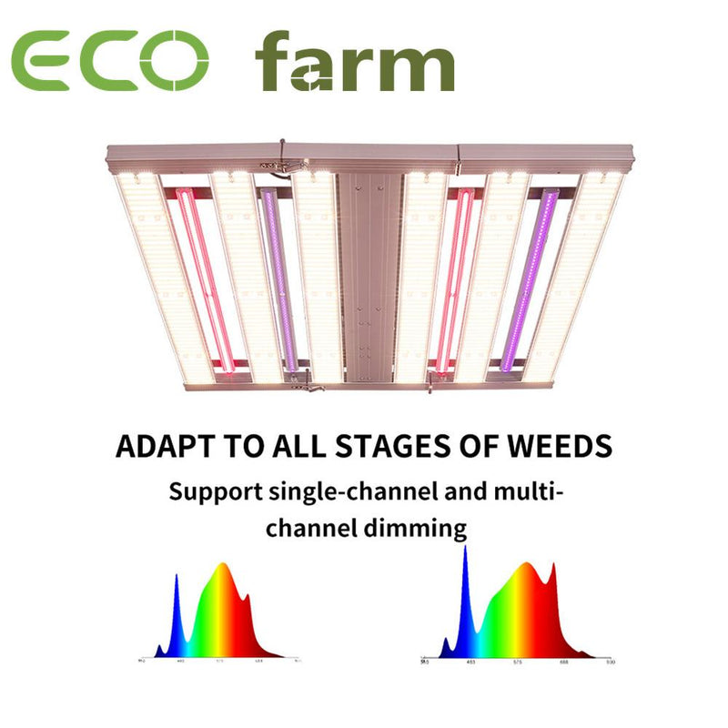 ECO Farm UI4 Series 740W Barras de Luz LED Cultivo con Regulación de Tres Canales