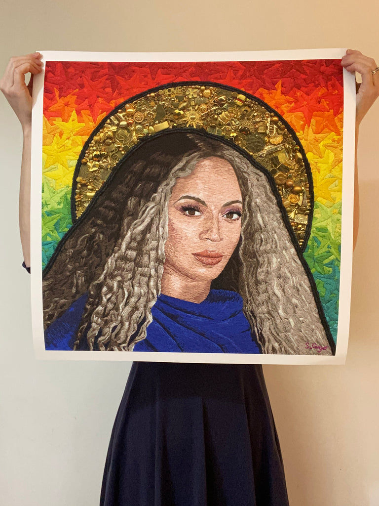 Beyonce Signed Limited Edition by artist Sarah Gwyer - Hatch Limited Editions