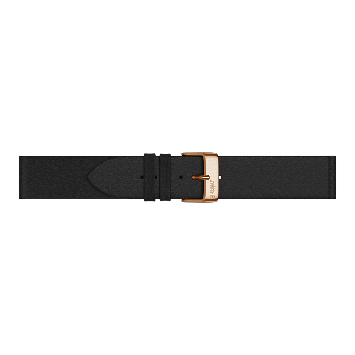 MARQUESS Black Leather Strap with Rose Gold PVD Buckle – NITE WATCHES UK