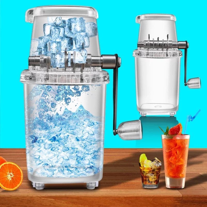 Manual Ice Shaver Crusher Portable Hand Crank Slushies Smoothie Snow Cone Maker