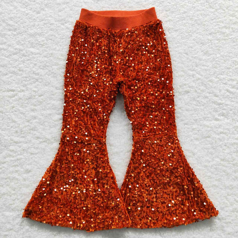 Girl Red Sequin Bell Bottom Pants – Western kids clothes