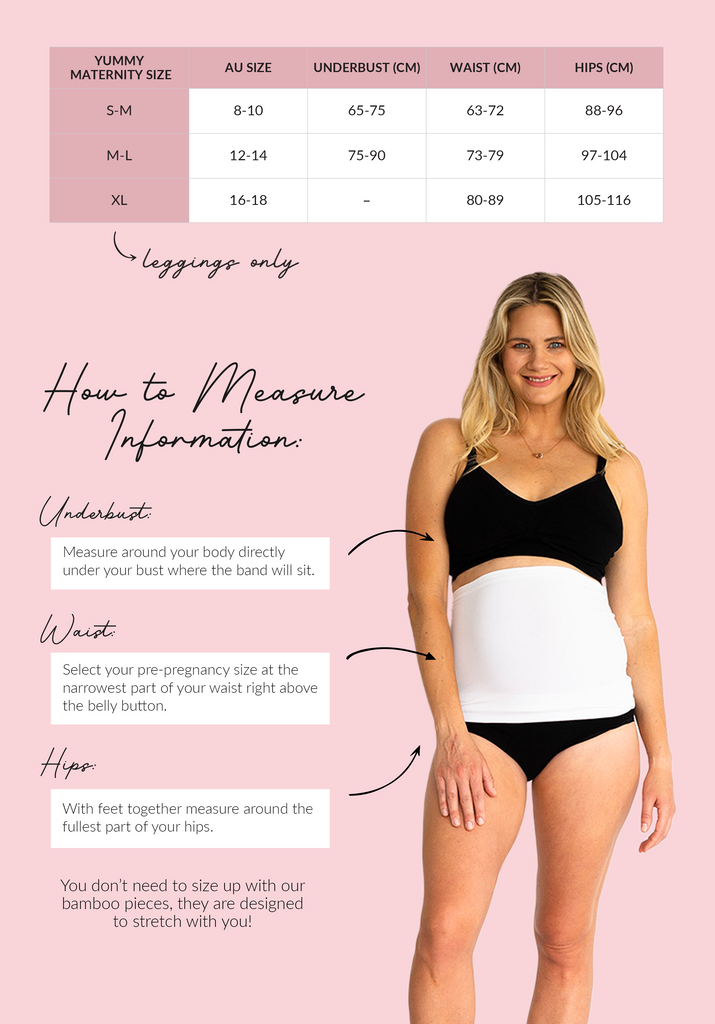 Sizing Chart - Yummy Maternity