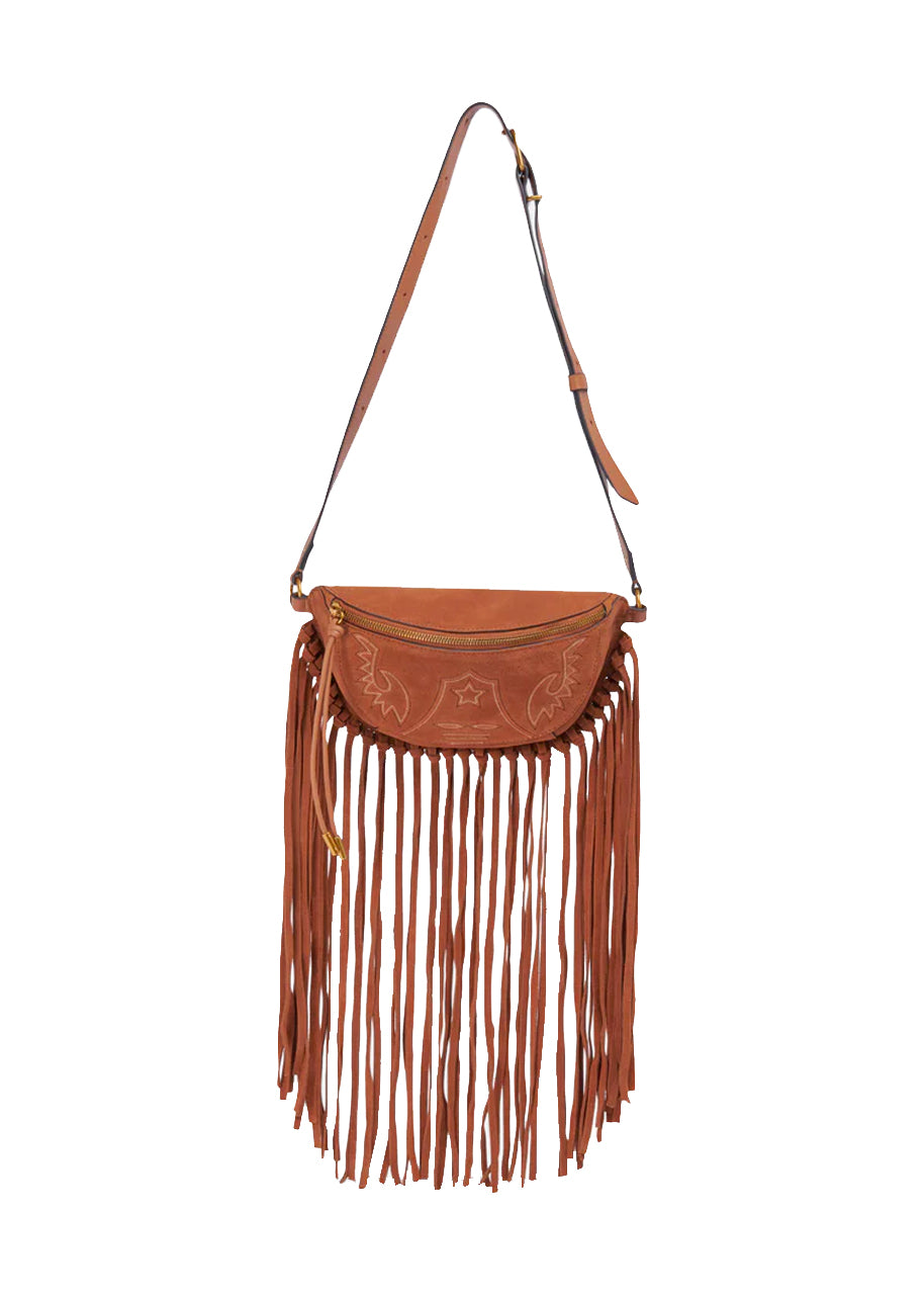 Shila Crossbody Bag in Saddle Suede