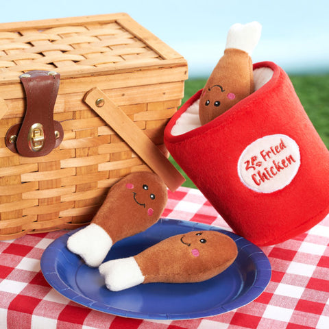 Zippy Burrow - Chicken Bucket | Knuffel piep speelgoed verrijking hond/puppy