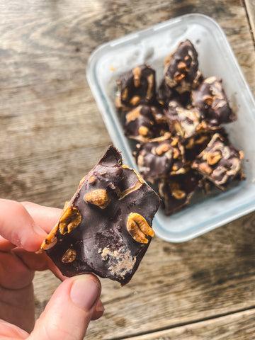 date cacao snickers bark lunchbox