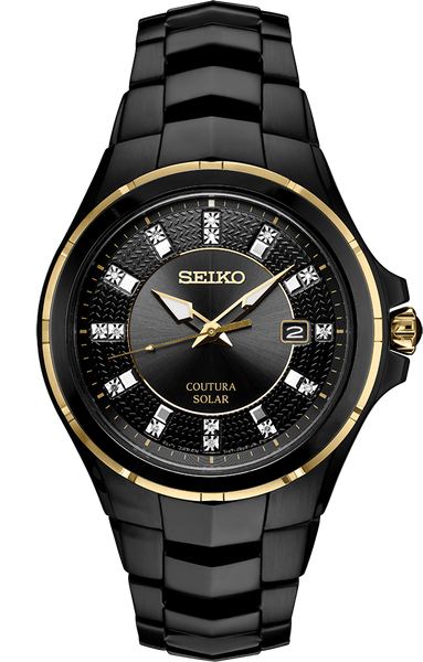 SEIKO Coutura Diamond Men's Watch Black SNE506 – RM JEWELRY